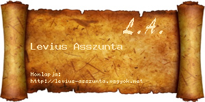 Levius Asszunta névjegykártya